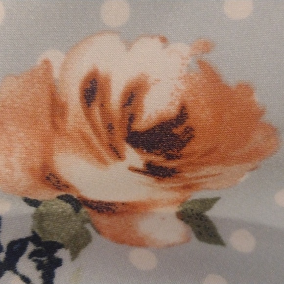 City Studios blue/gray polka dotted flower dress size 9 - Picture 9 of 10